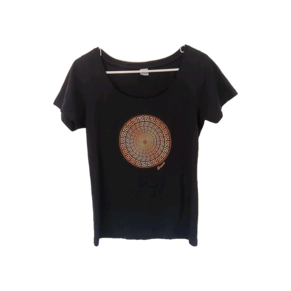 Printed Hieroglyph Tee 100%‎ Greek  Medium Cotton Original Art Print T-Shirt